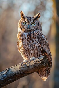 树枝上的猫头鹰