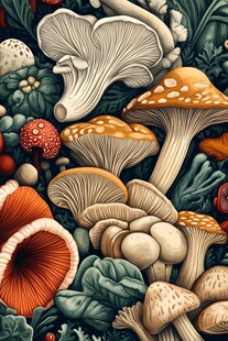 奇幻蘑菇森林微观世界