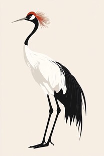 丹顶鹤插画