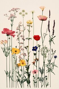 多彩花卉排列图