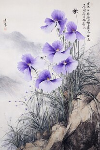 水墨兰花图 清幽意境