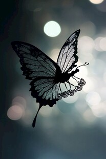 梦幻蝴蝶飞舞于光斑之间