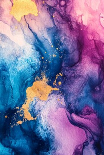 梦幻水彩抽象艺术画作