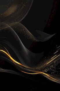 黑金流动线条质感背景图