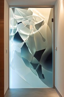 几何艺术玻璃门设计展示