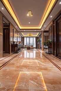 豪华大气的室内走廊空间