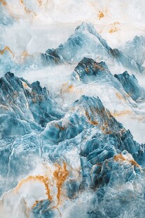 水墨山水风大理石纹理图案