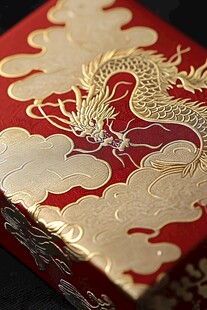 红底金龙纹精致礼盒