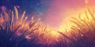 梦幻麦田与璀璨星空