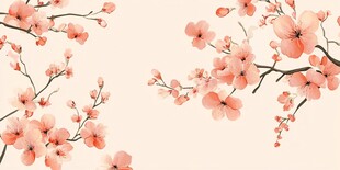 春日烂漫桃花枝