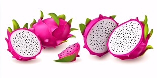 新鲜火龙果展示