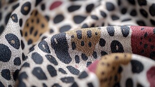 豹纹印花布料细节展示