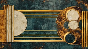 金色几何抽象装饰背景图