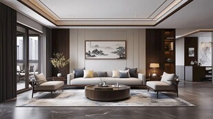 新中式风格雅致客厅空间