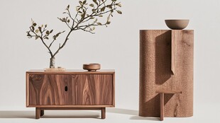 实木家具与绿植雅致组合