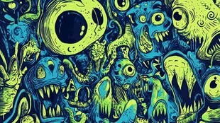 奇幻外星怪物插画