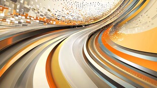 未来感流线空间艺术图景