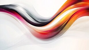 绚丽动感彩色波浪线条图