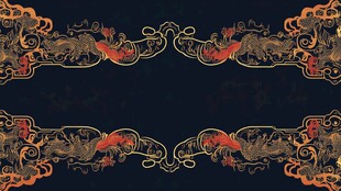 中式古典龙凤花纹装饰图