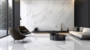 现代简约风大理石客厅空间