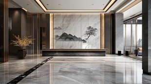 现代中式风格大气大厅