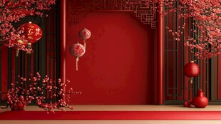 中式红韵 传统节庆场景