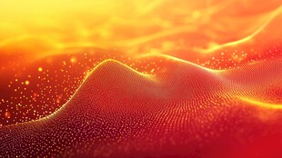 金色粒子流动梦幻背景图