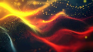 炫彩流动粒子波浪背景图