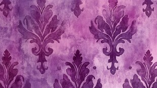 紫色复古花纹墙纸图案