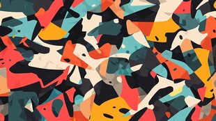 多彩几何抽象图案背景