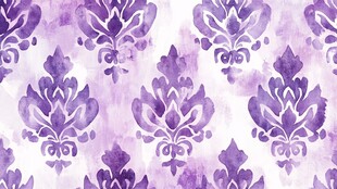 紫色水彩风锦缎花纹图案