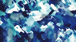 蓝调抽象几何艺术背景图