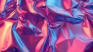 炫彩褶皱金属箔材质效果