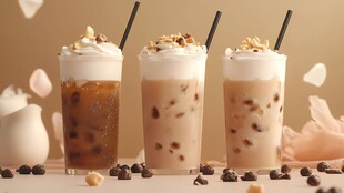 三款美味特色冰饮展示