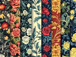 花卉图案墙纸素材集锦
