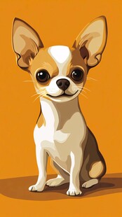 可爱吉娃娃插画形象