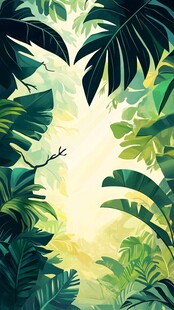 热带丛林的梦幻光影世界