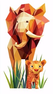 大象与猎豹的奇幻同框