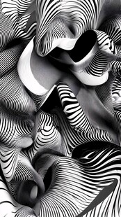 黑白条纹抽象艺术图案