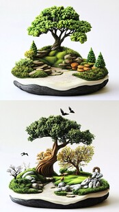 微型山水景观艺术盆景