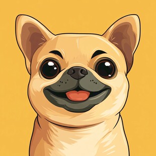 微笑的吉娃娃卡通形象