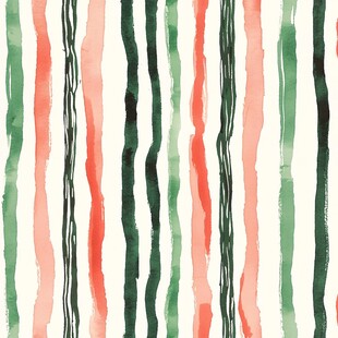 彩色条纹水彩风格图案