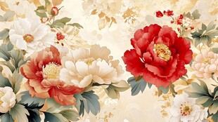 繁花似锦牡丹图