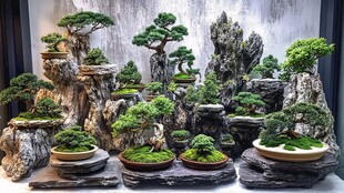 盆景艺术景观 尽显自然之美