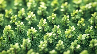 嫩绿幼苗生机盎然的景象