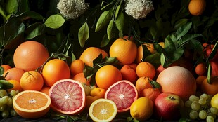 缤纷柑橘与多样水果组合