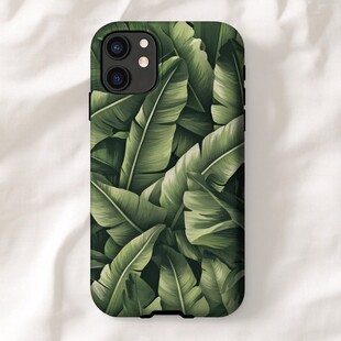 热带绿叶风手机壳