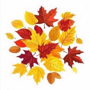 缤纷秋叶插画