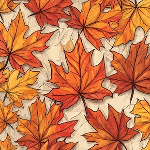 秋季枫叶无缝图案背景