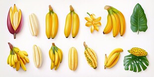 多样香蕉及相关植物展示